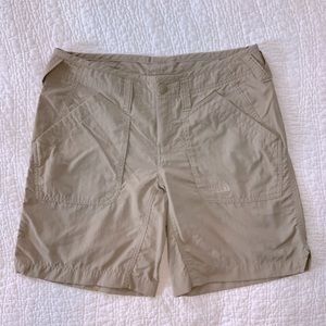 North Face tan shorts, size 6